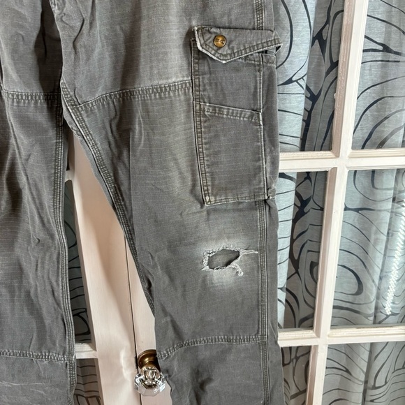 Carhartt 36/34 Green RipStop Double Knee Workout Pants - Picture 3 of 11